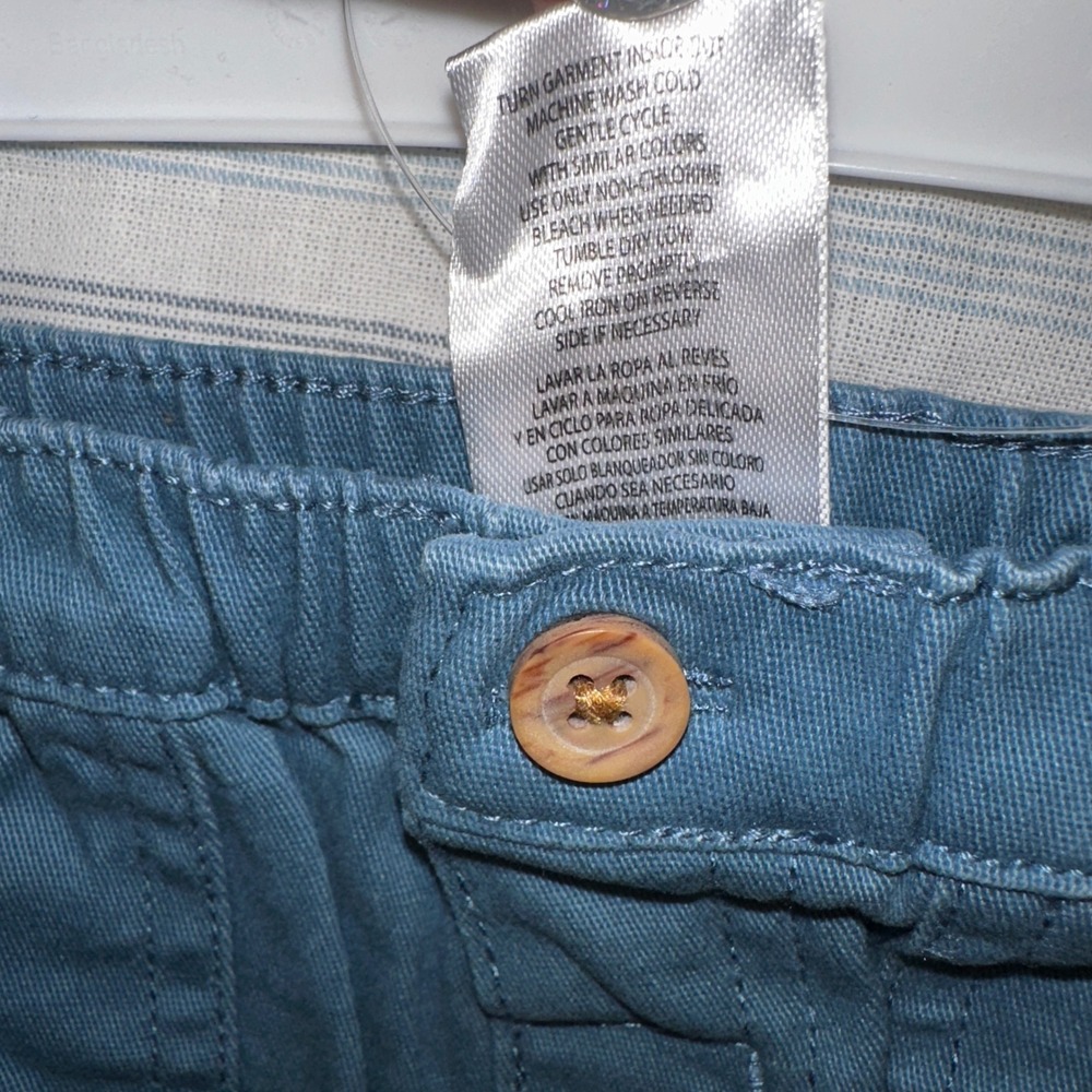 Little Lad Baby‎ Boy Striped Bodysuit Pants Set 3 6M Blue Yellow Linen Blend - Picture 7 of 10